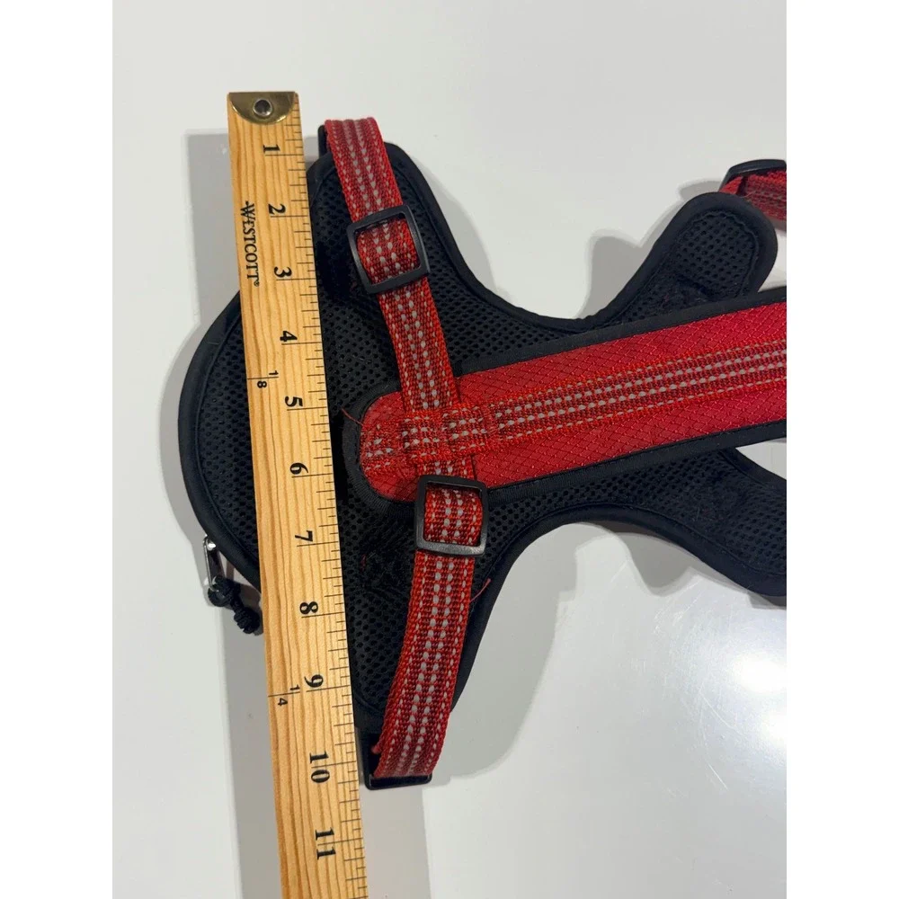 KONG Max Dog Harness Red Padded Ultra Durable Reflective Front Clip Pocket-Small